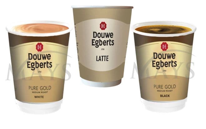 Douwe Egberts 2Go Variety Pack (30 Drinks) 12oz Cups Latte Black White