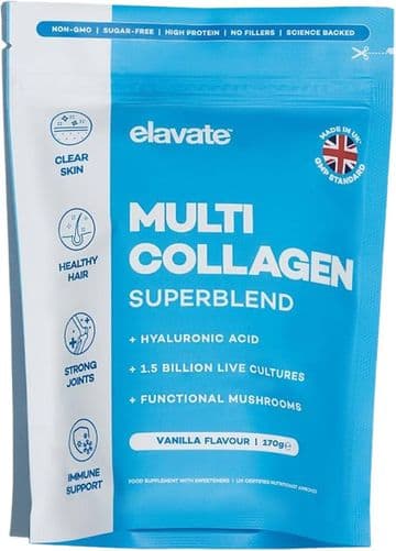 Elavate VANILLA 170g Multi Collagen Superblend Elevate Peptites Protein Powder NEW GENUINE UK STOCK