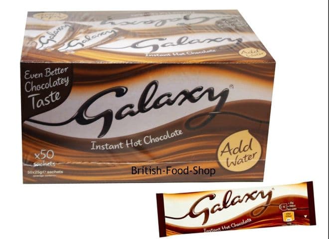 Galaxy Smooth Hot Drinking Chocolate 50 Mug Sized Instant Sachets Just Add Water
