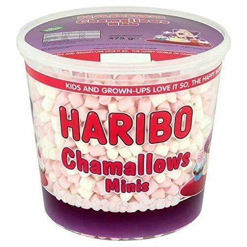 Haribo Chamallows Minis Marshmellows Marshmallows for Hot Chocolate Tub 475g