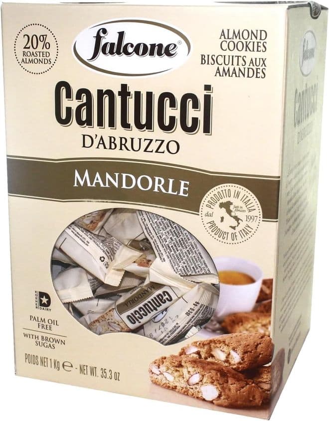 Italian Almond Cantucci Biscuits 1kg Individually Wrapped 125 Pieces
