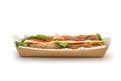 Kraft Buff Disposable Takeaway Cardboard Baguette/Jumbo Hot Dog Tray Packaging