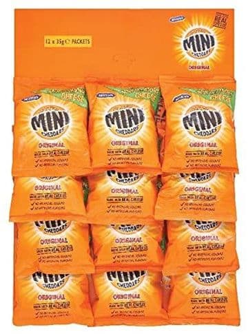 Large Bags of Mini Cheddars 12 x 35g Packs on a Pub Card!