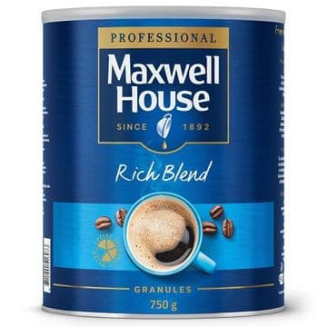Maxwell House Professional - Rich Blend Granules 750g Resealable Catering Tin