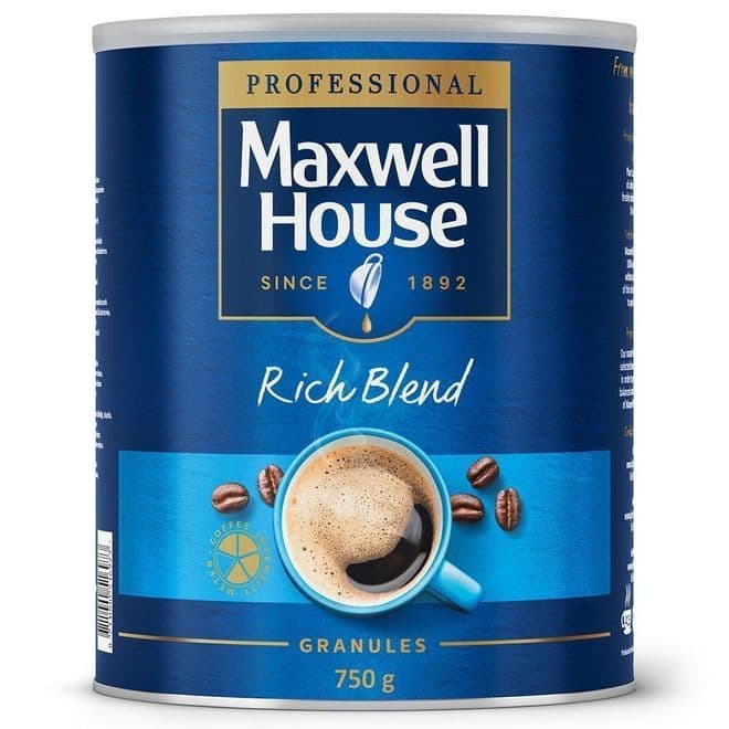 Maxwell House Professional - Rich Blend Granules 750g Resealable Catering Tin