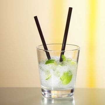 Pack of 400 Black Mini Sip Cocktail Straws 5" Catering Parties or Kids Drinks