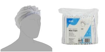 Pal Hygiene - Non woven Mob Caps - Sealed Pack of Approx. 100 Food Prep Tanning Hair Net