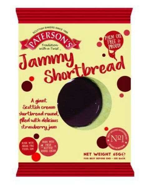 Patersons GIANT Jammie Shortbread Biscuits Individ Wrapped Jammy