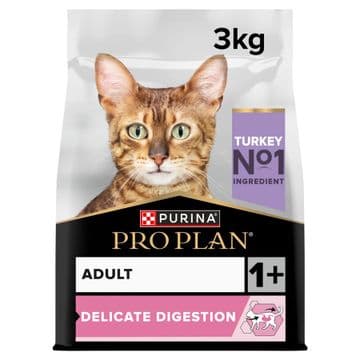 Pro Plan Delicate Digestion Dry Adult Cat Food Turkey 3kg