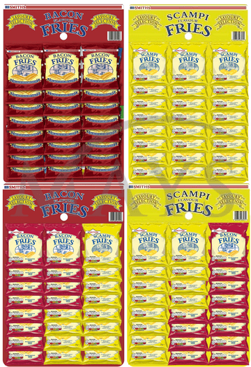 SMITHS PUB SNACK CARDS SCAMPI / BACON FRIES CHEESE MOMENTS OR MIXED - YOU CHOOSE