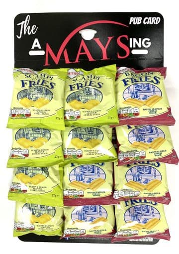 Smiths Scampi Fries & Bacon Fries 50/50 12 Pack Mix Pub Card