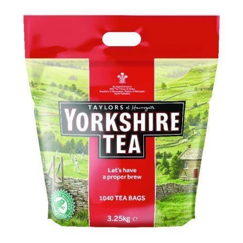 Taylors of Harrogate Yorkshire Tea 1040 Two Cup Tea Bags 3.25kg British Cuppa