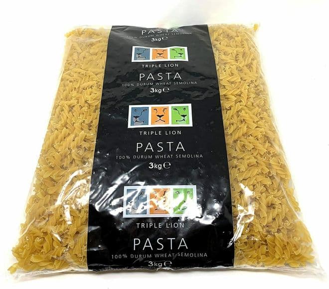 Triple Lion Professional Chef's Fusilli Twists 100% Durum Wheat Pasta 3kg