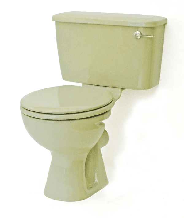 Avocado Toilet Pan and Cistern Close-Coupled