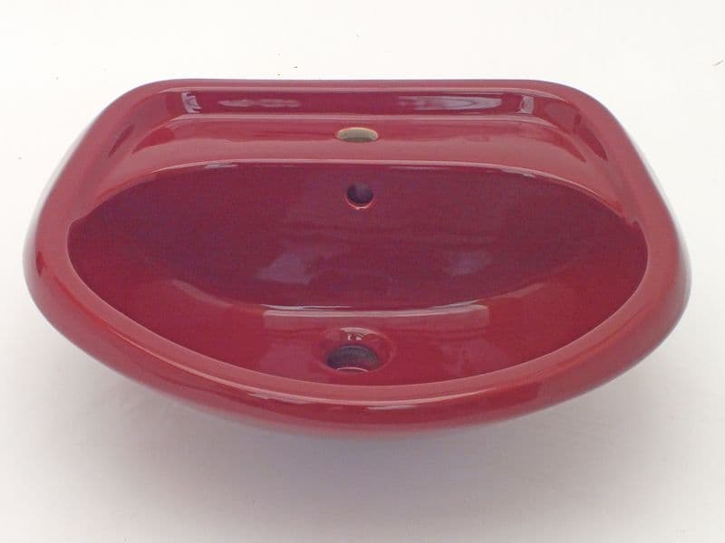 Burgundy/Penthouse Red 56cm 1TH Basin / Sink