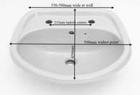 Burgundy/Penthouse Red 56cm 1TH Basin / Sink & Pedestal