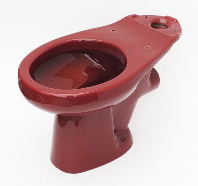 Burgundy Toilet Pan (WC) Close-Coupled