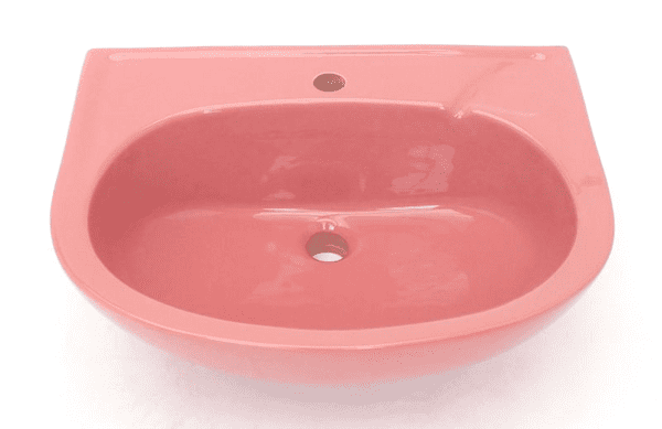 Cameo Pink Royal Doulton Victory Semi-Recessed 1TH Basin / Sink