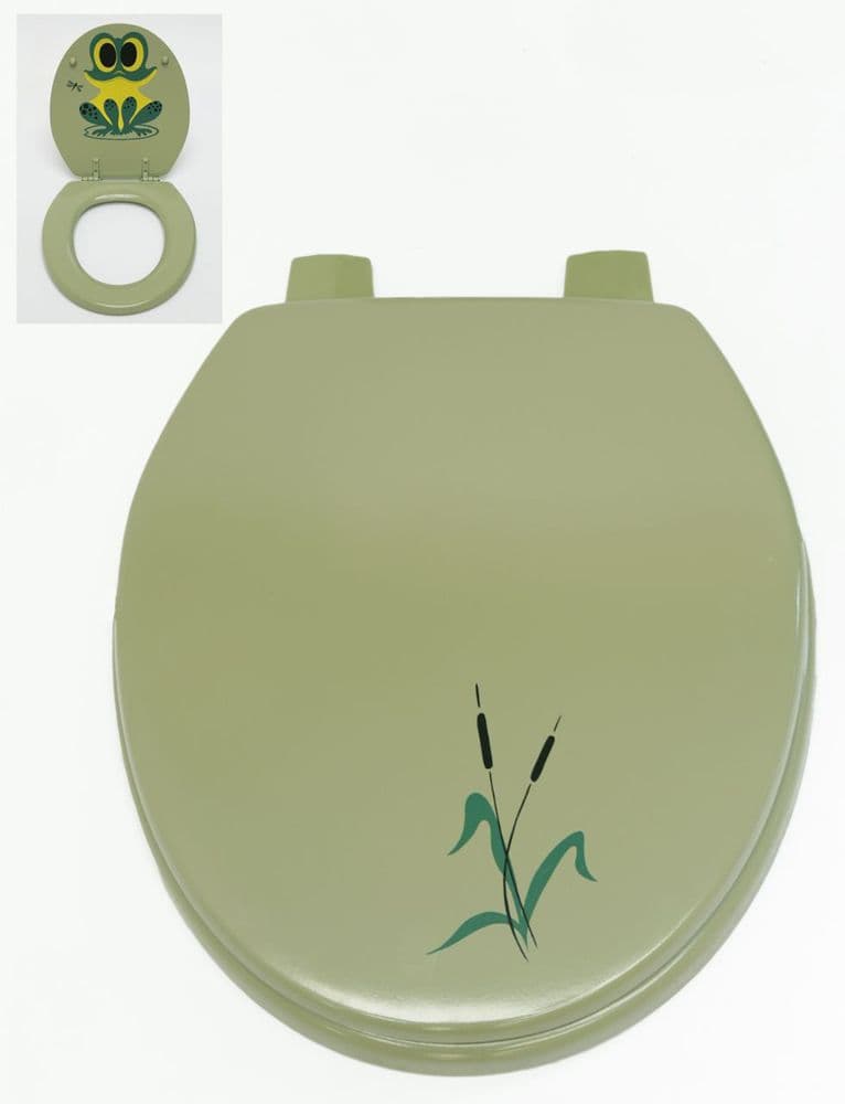 Cavalier Avocado frog toilet seat