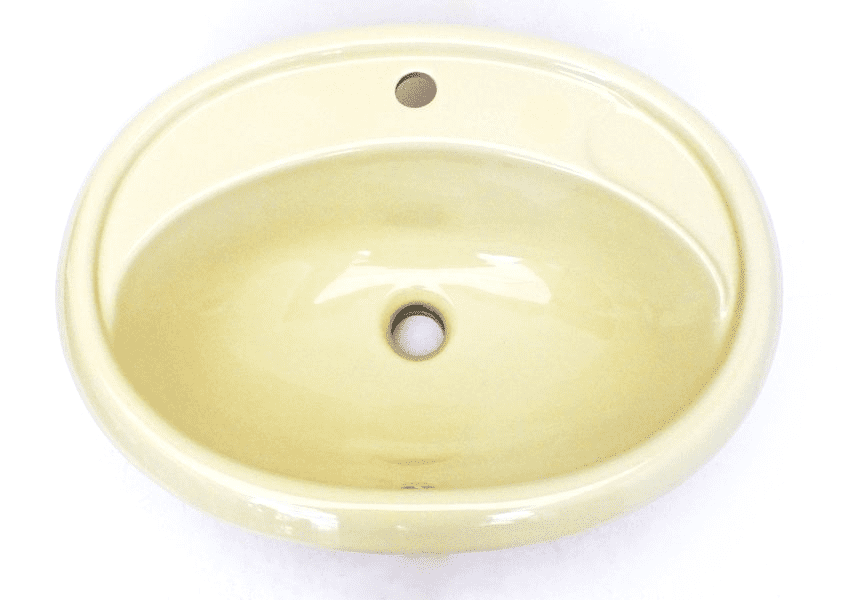 Champagne Oval Inset Vanity Basin / Sink 1TH
