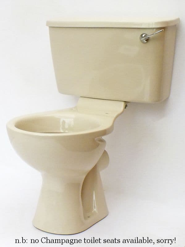 Champagne Toilet Pan and Cistern Close-Coupled