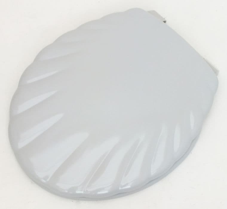 Chiltern shell shaped Whisper Grey toilet seat