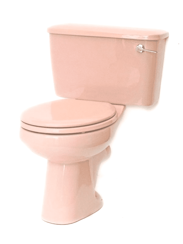 Coral Pink Toilet Pan and Cistern Close-Coupled