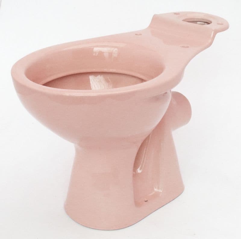 Coral Pink Toilet Pan (WC) Close-Coupled