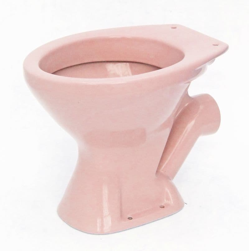 Coral Pink Toilet Pan (WC) Low-Level