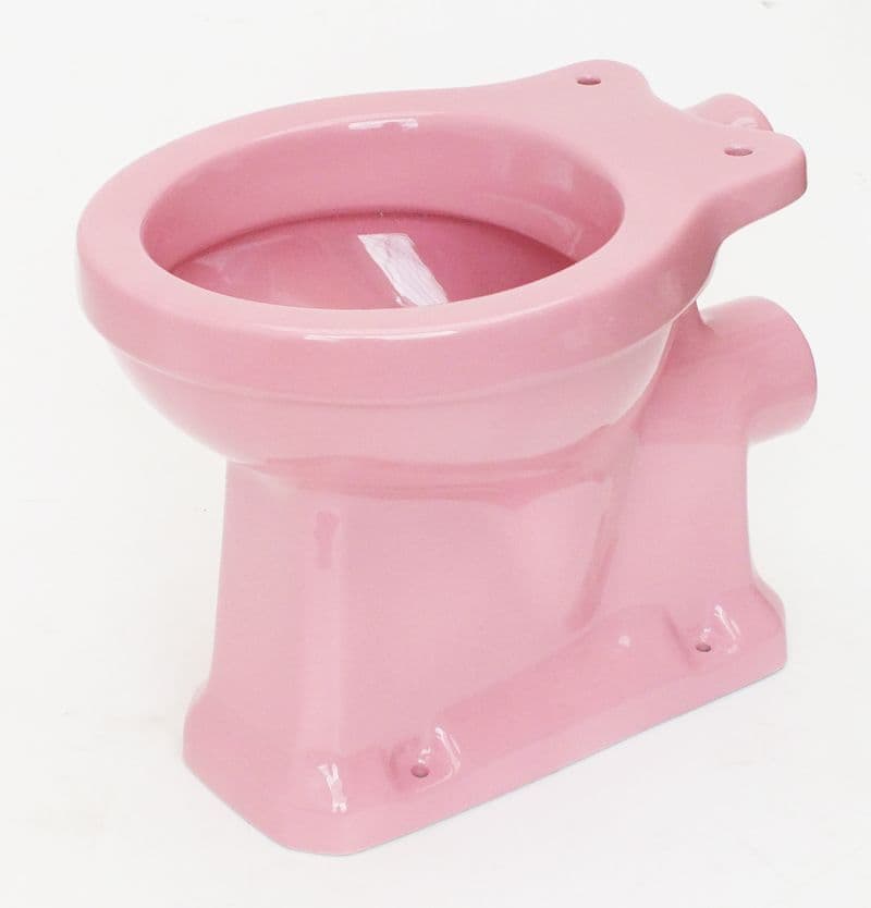 Flamingo Pink Edwardian/Art Deco Toilet Pan (WC) Low/High-Level
