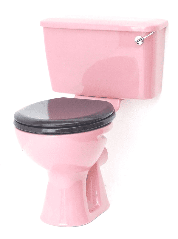 Flamingo Pink Toilet Pan and Cistern Close-Coupled