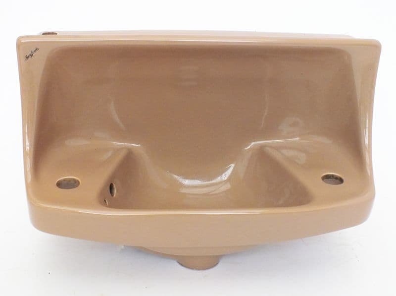 Gazelle (Light Brown) Twyfords Parmis 50cm 2TH Cloakroom Basin / Sink