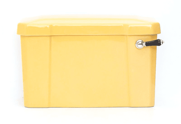 Harvest Gold Edwardian/Art Deco Toilet Cistern Bottom Inlet (BIBO)