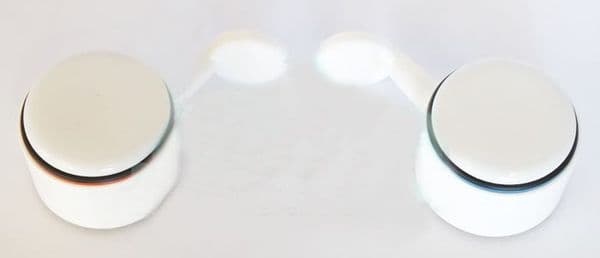 Ideal Standard Monolux White Bath Levers with Ceramic inserts