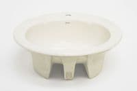 Indian Ivory Castillia Oval Inset Large 1TH  Vanity Basin / Sink