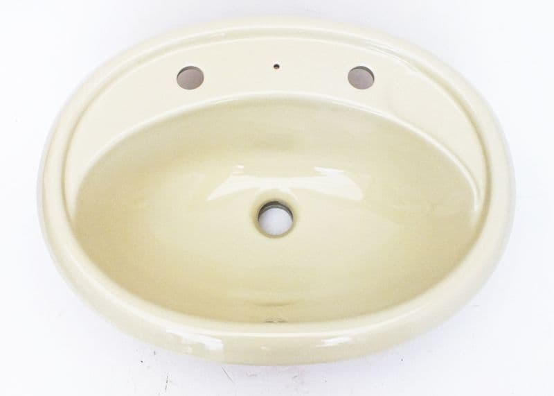 Indian Ivory Oval Inset Vanity Basin / Sink 2TH