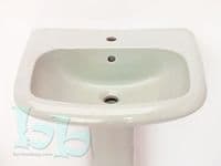 Indian Ivory Senesi Pienza 58cm 1TH or 2TH Basin / Sink & Pedestal
