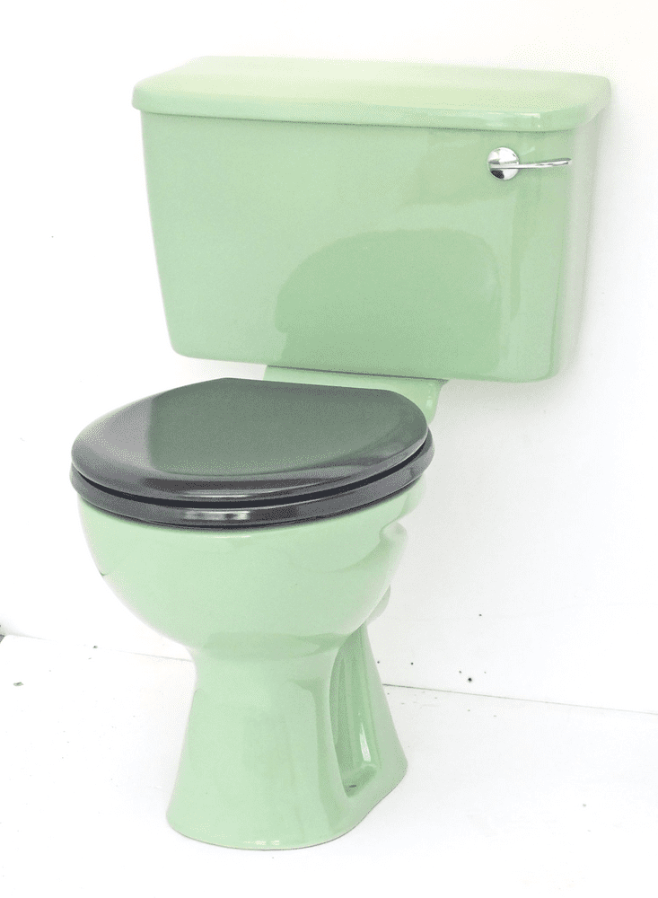 Jade Green Toilet Pan and Cistern Close-Coupled