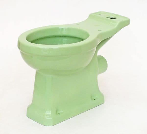 Light Green Edwardian/Art Deco Toilet Pan (WC) Close-Coupled