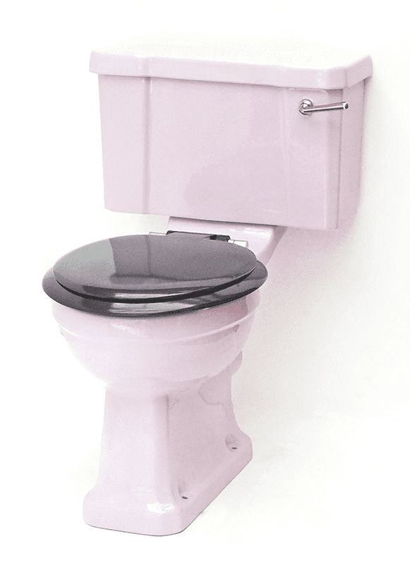 Lilac/Orchid Edwardian/Art Deco Toilet Pan and Cistern Close-Coupled