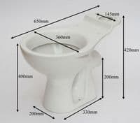 Mink (Brown) Toilet Pan (WC) Close-Coupled