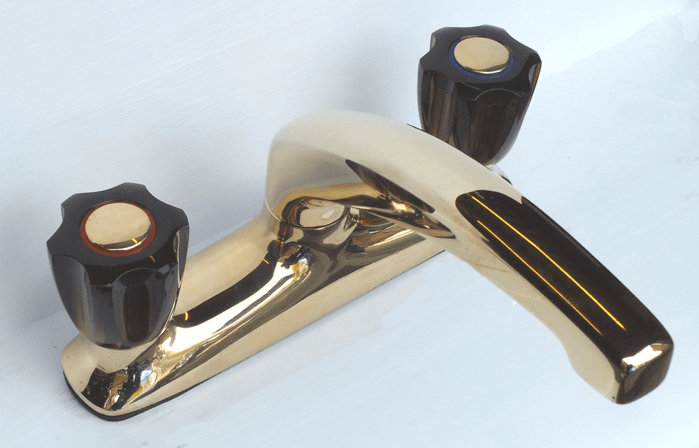 Orta Retro Gold 1/2" deck mounted kitchen sink mixer tap