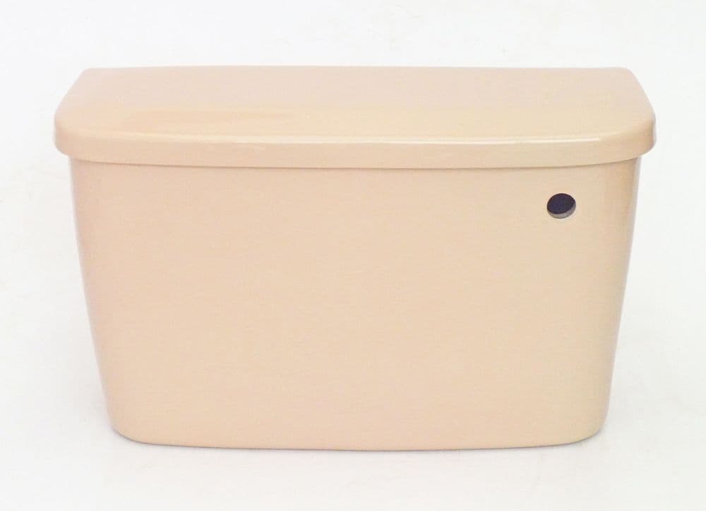 Peach toilet cistern side inlet