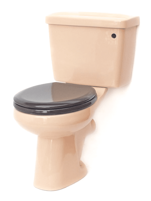 Peach Toilet Pan and Cistern Close-Coupled