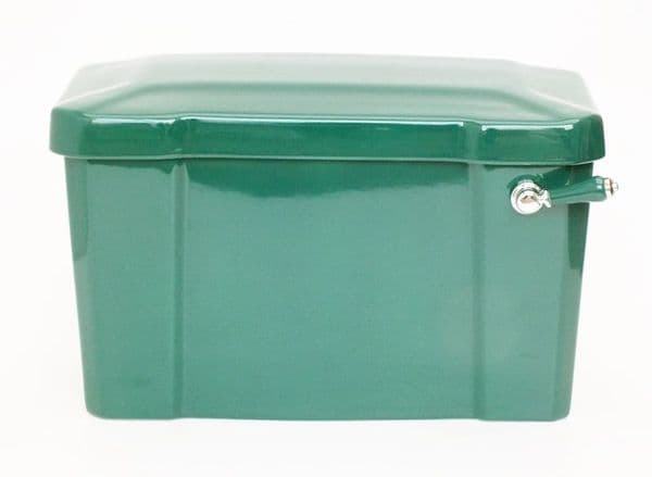 Penthouse Green Edwardian / Art Deco Toilet Cistern Bottom Inlet
