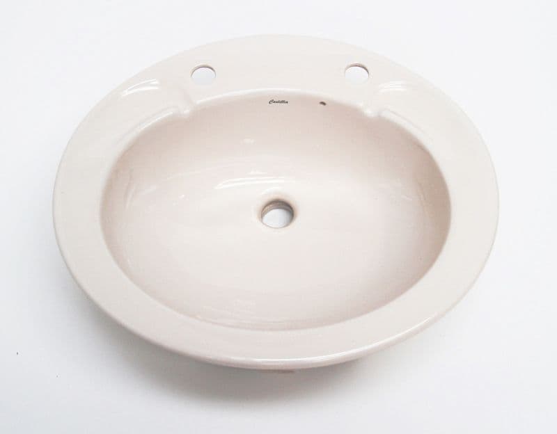 Pergamon Castillia Oval Inset Large 2TH Vanity Basin / Sink