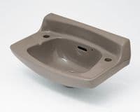 Sable (Brown) Armitage Shanks Dorex MkI with upstand 46cm 2TH Cloakroom Basin / Sink