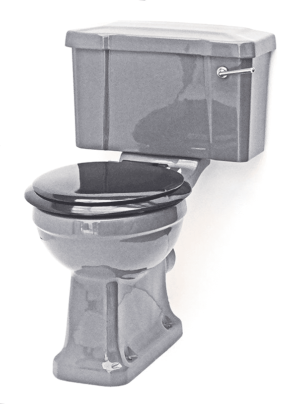 Silver Fox Edwardian/Art Deco Toilet Pan and Cistern Close-Coupled