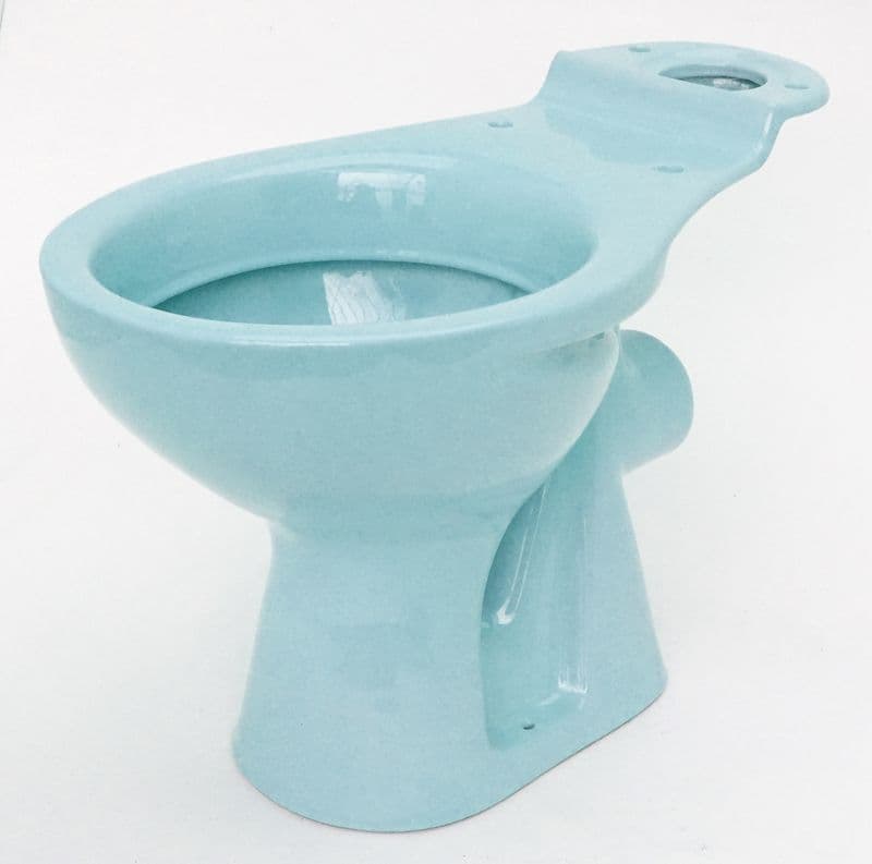 Sky Blue Toilet Pan (WC) Close-Coupled