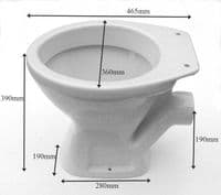 Sky Blue Toilet Pan (WC) Low-Level